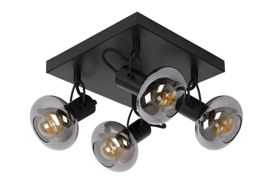 Lucide MADEE - Ceiling spotlight - 4xE14 - Black - off